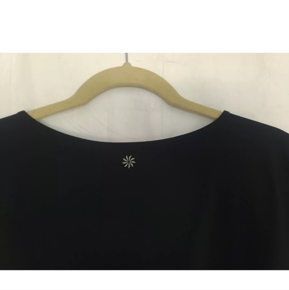 New Athleta Solid Black Vita Free Cropped V-Neck Tee Plus Size 3X - Picture 9 of 9